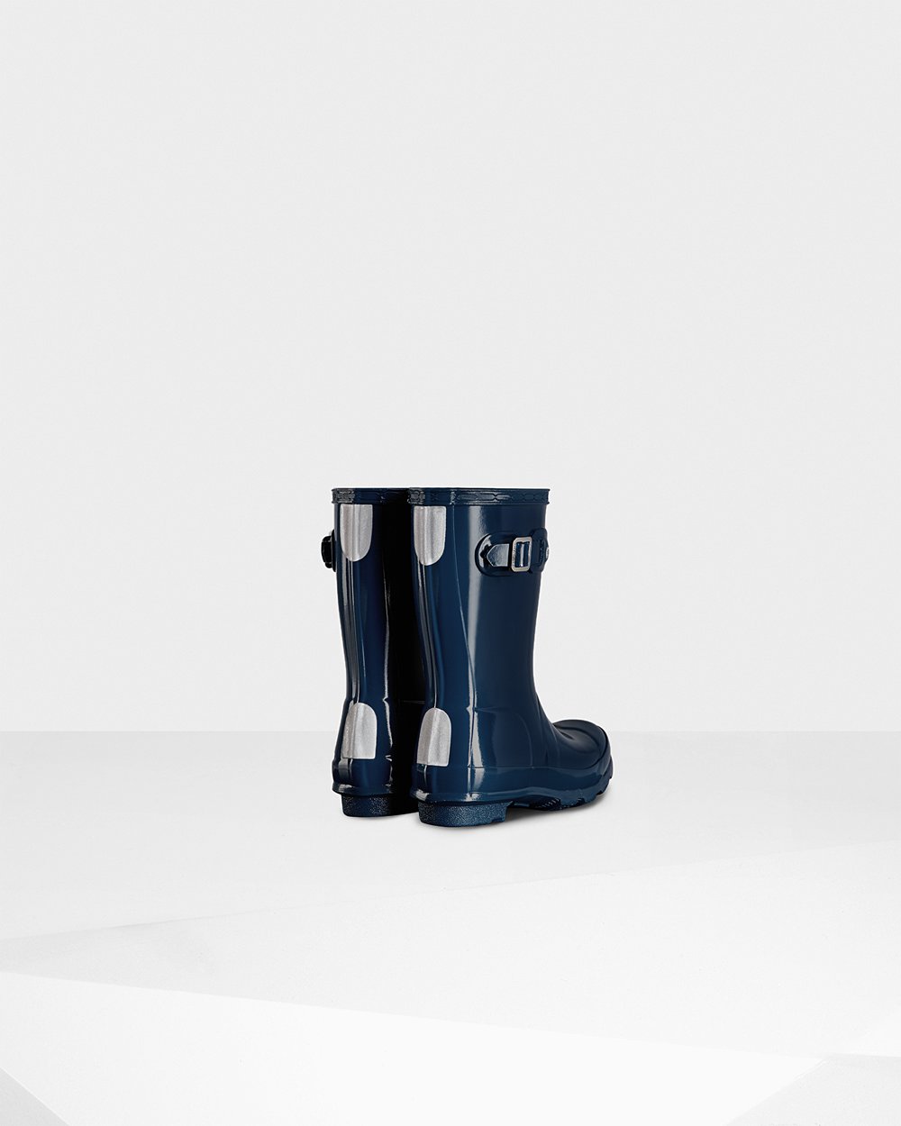 Hunter Original Little Gloss Rain Boots - Outlet Store Kids Navy - AKEBCM985